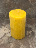 Beeswax Pillar Candle - Honeycomb with Drip Effect Overlay