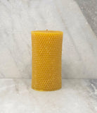Beeswax Pillar Candle - Honeycomb