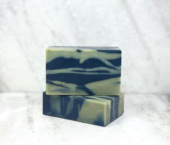 French Green Clay & Activated Charcoal Pure & Natural Goat Milk Soap